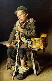 Le Petit pauvre à la corbeille(1886)