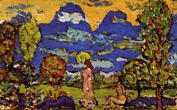 Blue Mountains, huile sur toile, 1914-1915