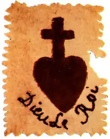 Insigne des insurgés royalistes pendant les guerres de Vendée (1793).
