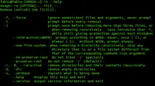 Description de l'image Rm --help Command - Unix.png.