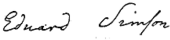 signature d'Eduard von Simson