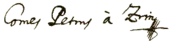 signature de Petar Zrinski