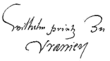 Signature de Guillaume Ier d'Orange-Nassau